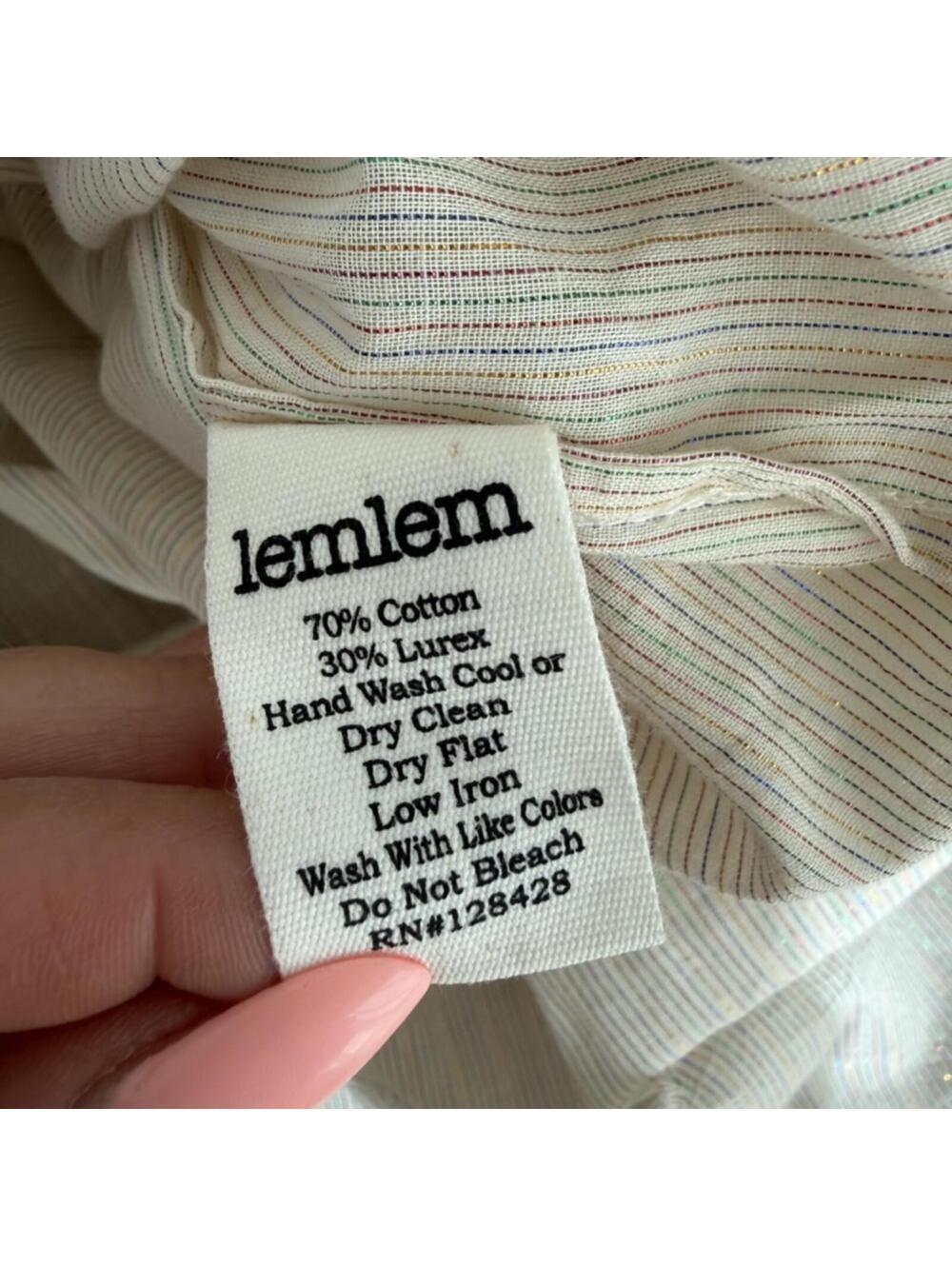 Lemlem Cream Tiered Sleeveless Rainbow Stripe Maxi Beach Dress Size S NWT - Picture 3 of 4